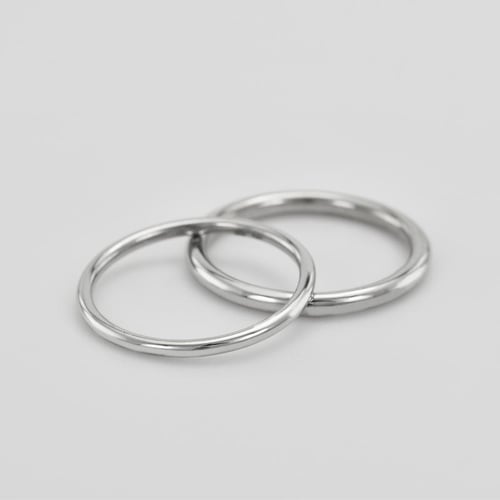 Platinové minimalistické obrúčky Ralean