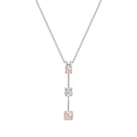 Zlatý prívesok Minulosť prítomnosť budúcnosť s morganitmi a topásom