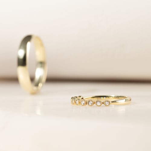 Zlatý eternity prsteň s diamantmi Edan