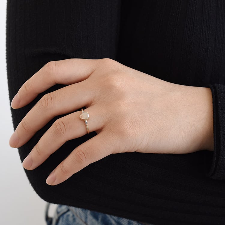 Prsteň s ružovým salt and pepper diamantom 96392