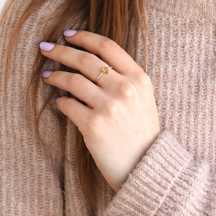 Zásnubný prsteň s pear diamantom 78242