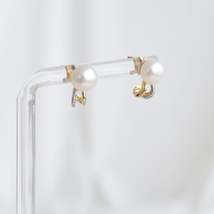 perlové náušnice s diamantmi 86909