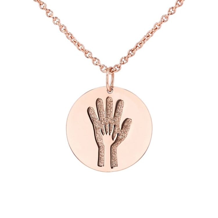 Strieborný prívesok s gravírom rúk Goff 99622