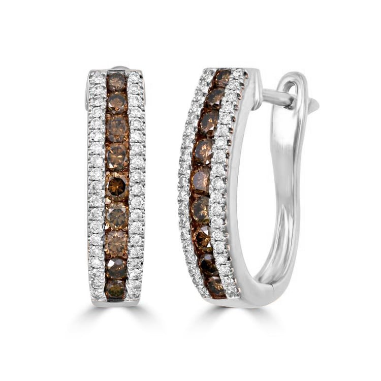 Diamantové náušnice z bieleho zlata 77490