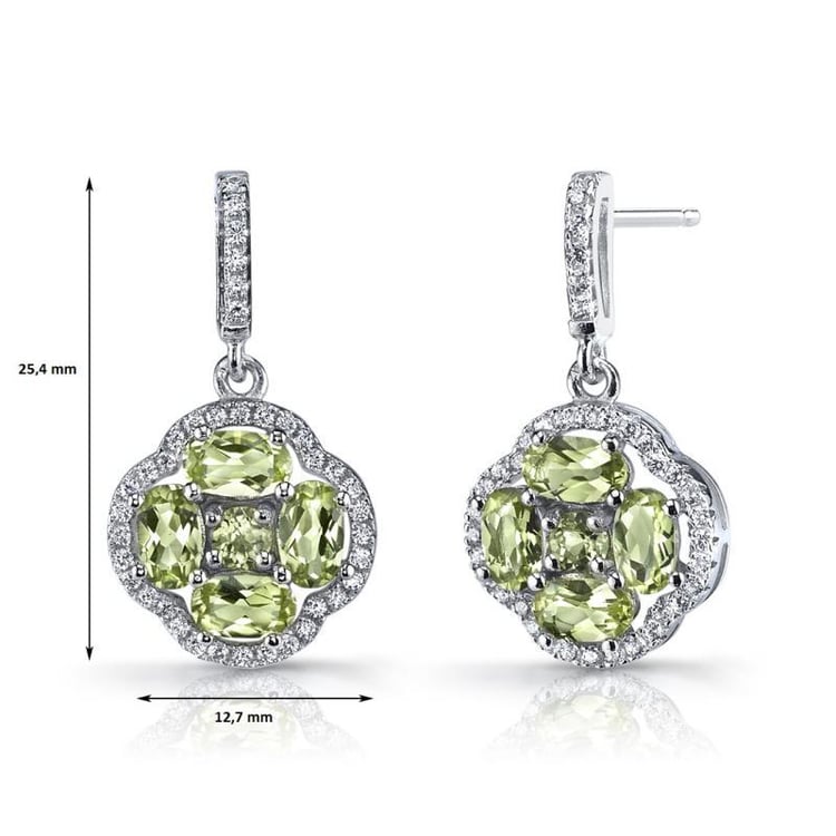 Náušnice s olivínmi Kim 11193