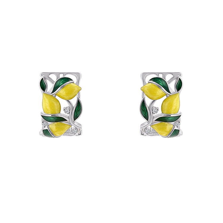 Strieborné náušnice s citrónmi