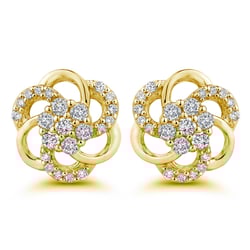 Diamantové náušnice v tvare kvetov Phaedra