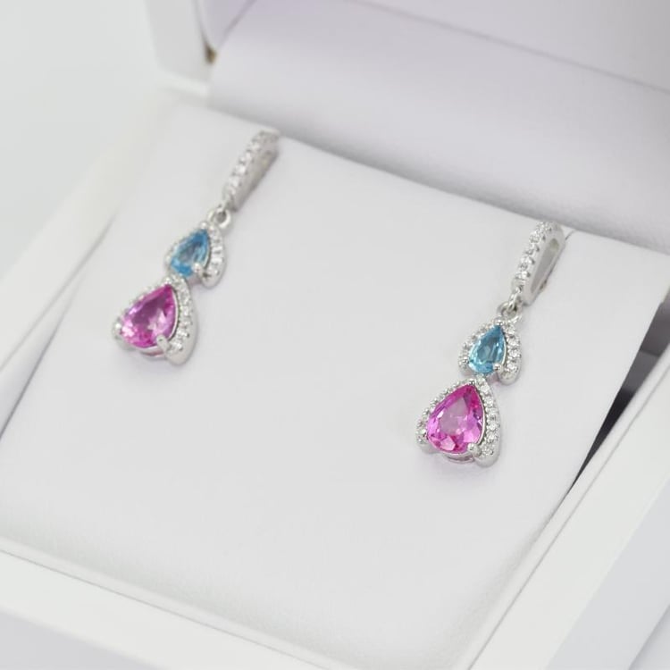 Zafírové náušnice 14860