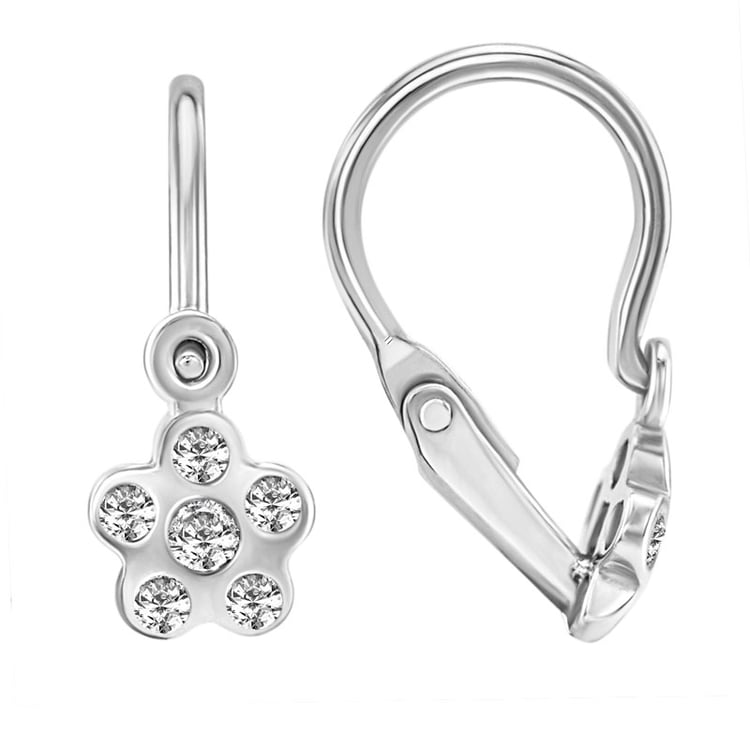 Detské náušnice zo zlata v tvare kvietkov 145284