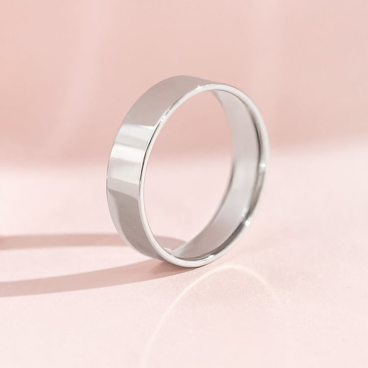 Svadobné obrúčky moderného komfortného typu z bieleho zlata Azra 157888