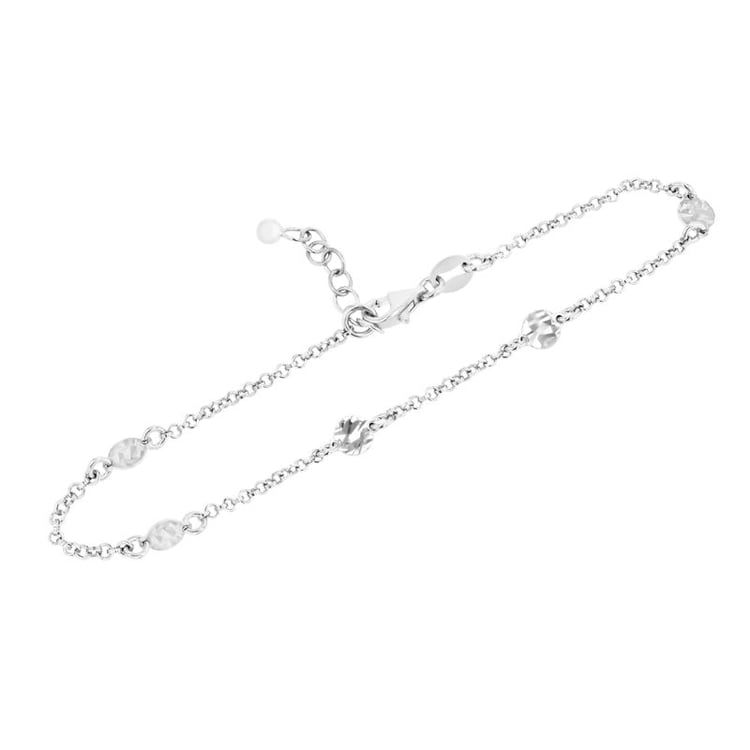 Strieborný náramok s drobnými plieškami Currie
