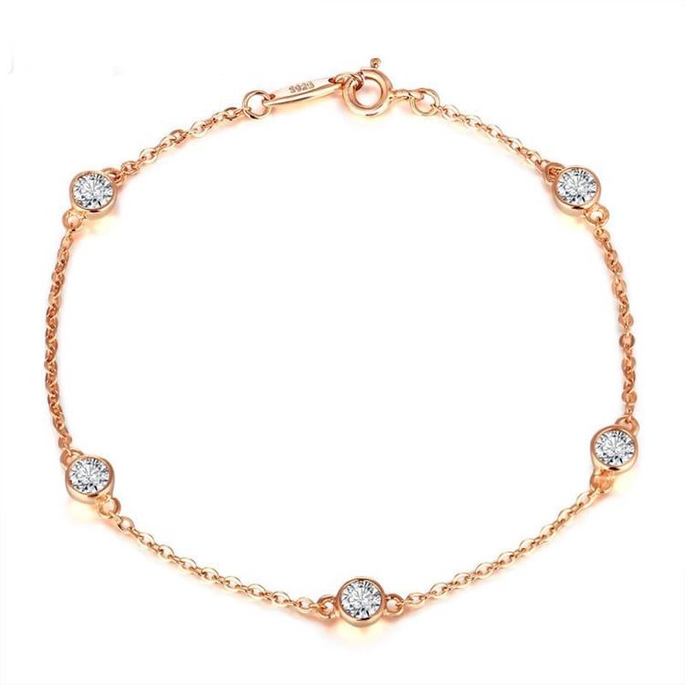 náramok pozlatený ružovým zlatom