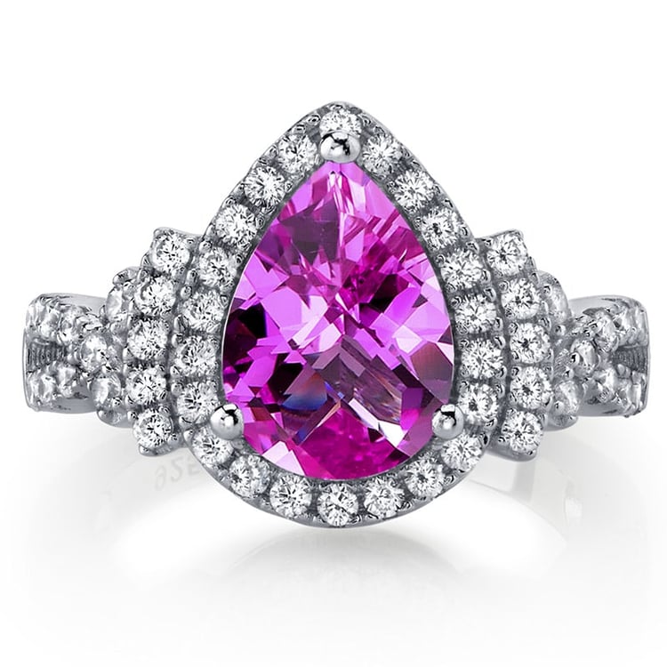 Strieborný prsteň so zafírom 22717