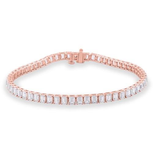 Zlatý tenisový náramok s lab-grown diamantmi Ida