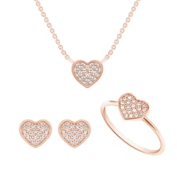 Diamantová zlatá kolekcia v tvare srdca Latia