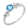 Zásnubný prsteň so švajčiarskym topazom a diamantmi Olha