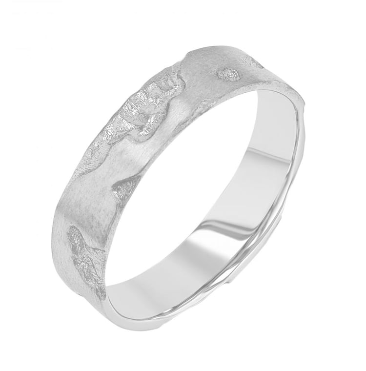 Svadobné obrúčky s ručne rytým povrchom Cley 156441