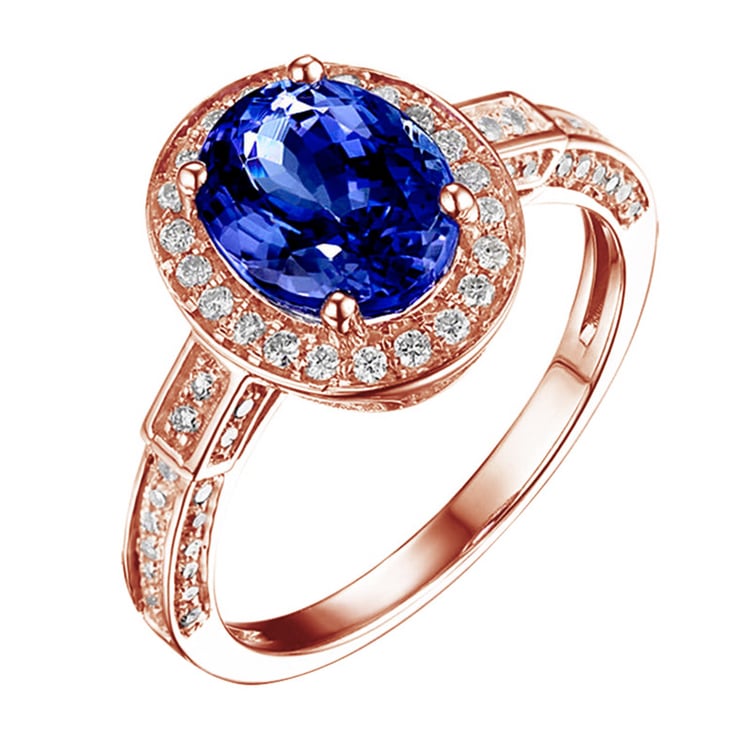 Zlatý tanzanitový prsteň Modia 82958