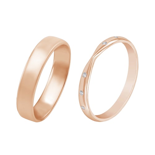Eternity prsteň s lab-grown diamantmi a pánsky komfortný prsteň Wills