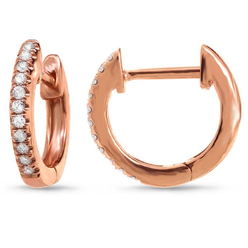 Elegantné kruhové naušnice s diamantami Gomati