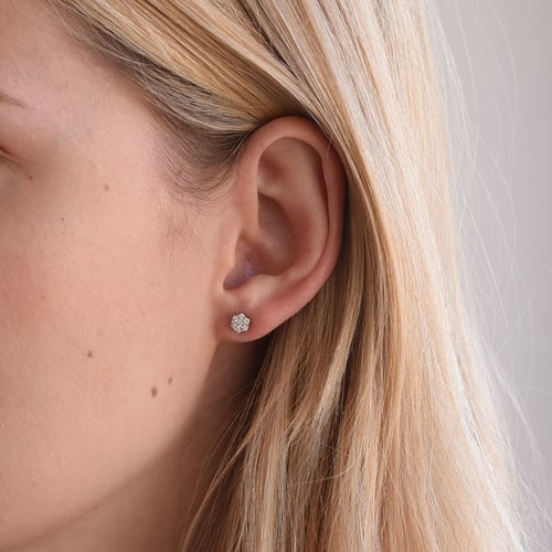 Elegantné náušnice s lab-grown diamantmi Restia