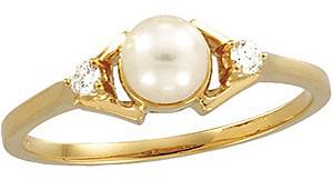 Prsteň s perlou zlatý