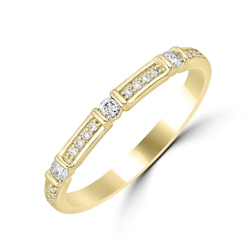 Vintage prsteň s lab-grown diamantmi a pánsky komfortný prsteň Petar