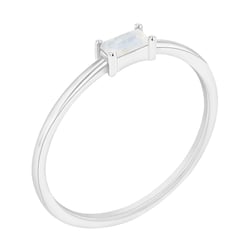 Prsteň s mesačným kameňom baguette tvaru Kumar