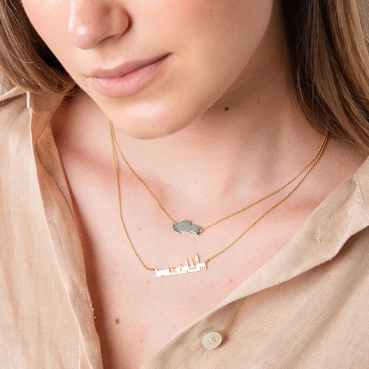 Strieborný náhrdelník Slovensko 107142