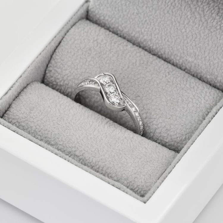 Diamantový zlatý prsteň 40324