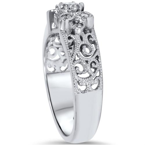 Vintage zásnubný prsteň s diamantmi 55500