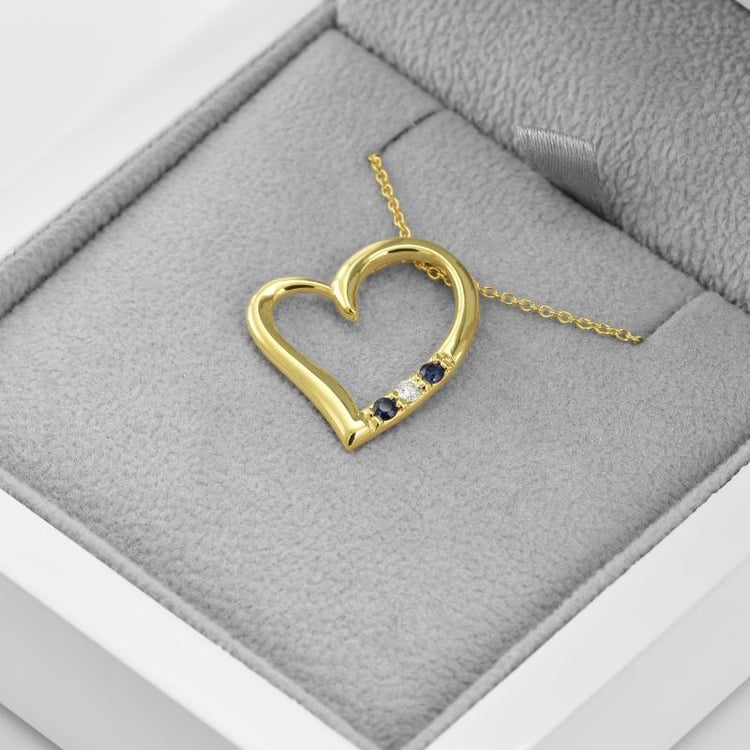 Zlatý náhrdelník srdce 37472