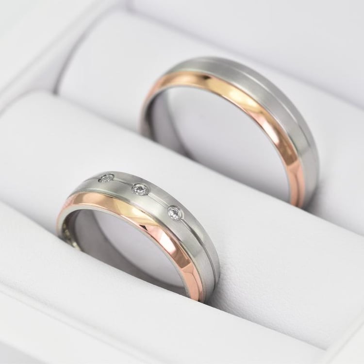 Svadobné prstene s diamantmi 21881