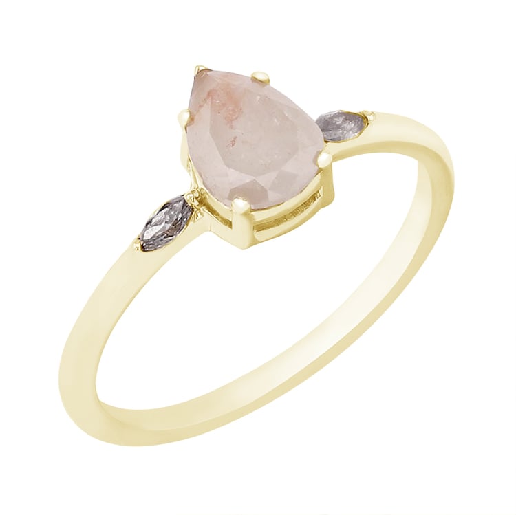 Prsteň s ružovým salt and pepper diamantom Elroy