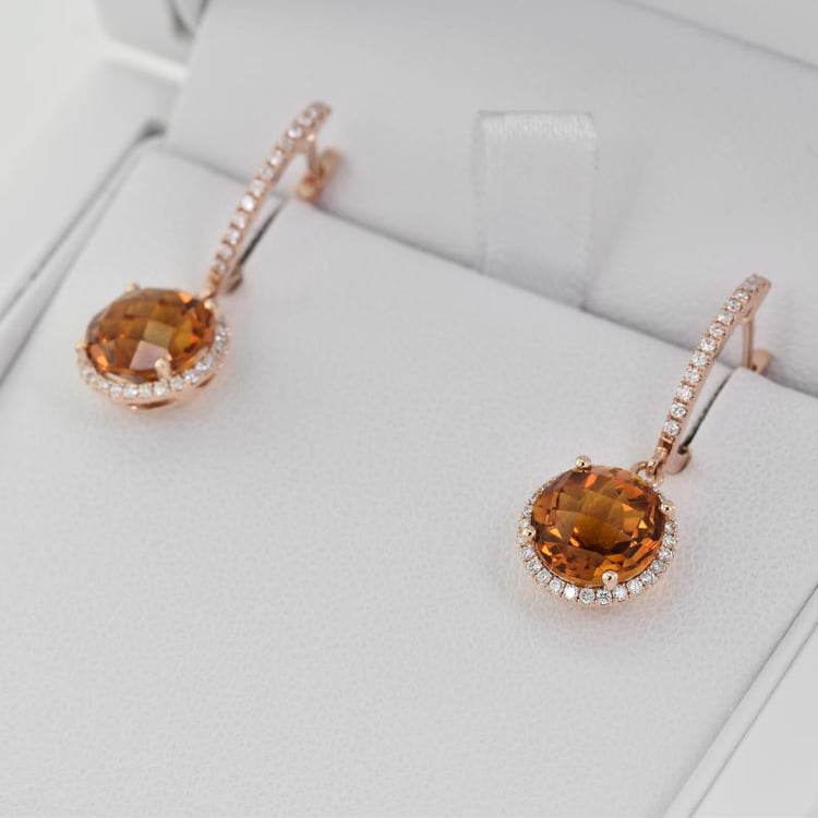 Citrínové náušnice 3665