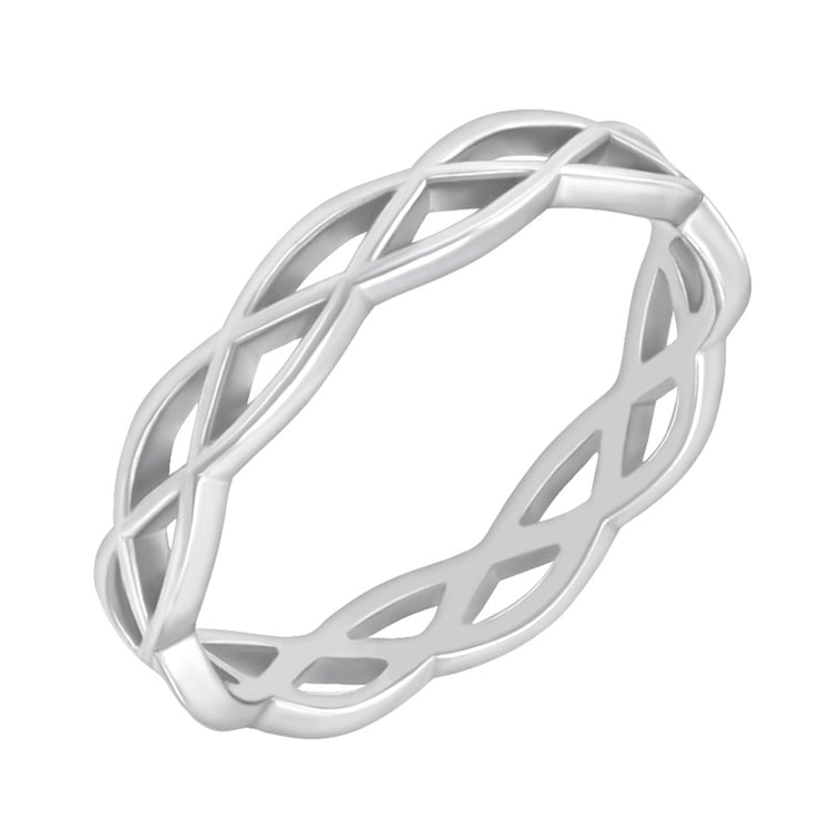 Dámsky prepletený snubný prsteň zo zlata Raee