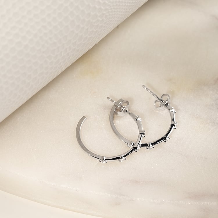 Kruhové náušnice s diamantmi Melita 134240