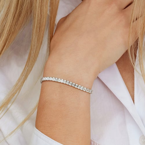 Zlatý tenisový náramok s lab-grown diamantmi Ida