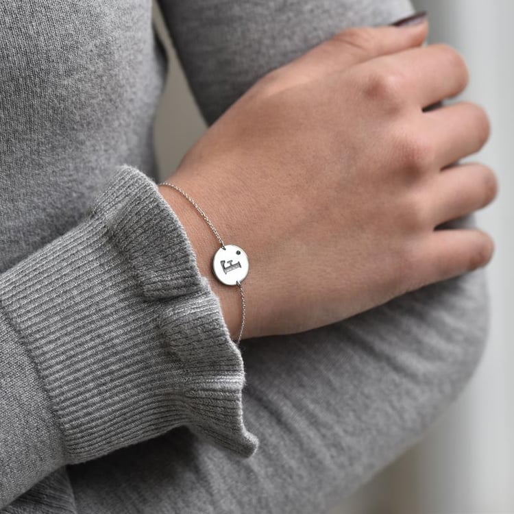 Platinový náramok s diamantom 70477