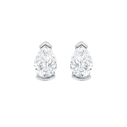 Minimalistické strieborné napichovacie náušnice s pear diamantmi Ronja