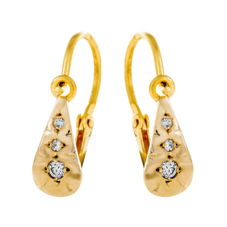 Zlaté náušnice s diamantmi Callisto