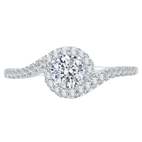 Elegantný zásnubný prsteň plný diamantov Emmalyn
