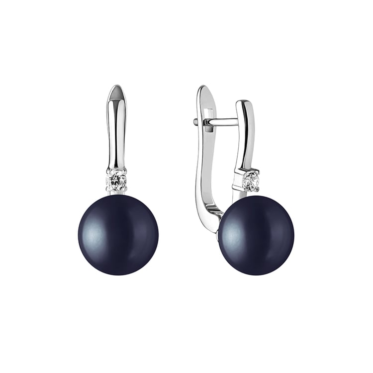 Náušnice s čiernymi perlami