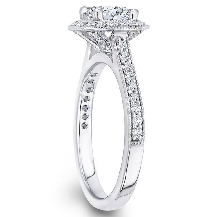 Zlatý zásnubný prsteň v halo štýle 46227