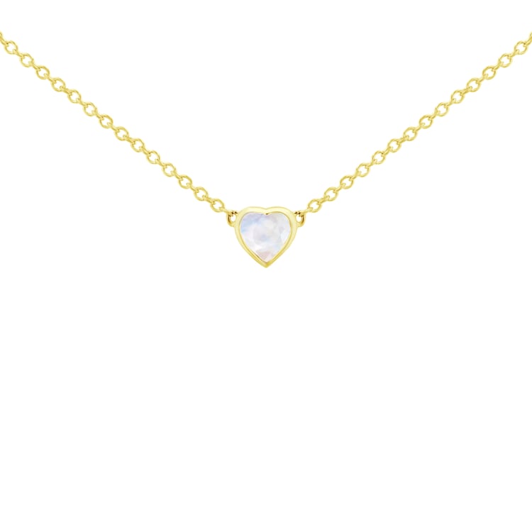 Náhrdelník s mesačným kameňom v tvare srdiečka Davila 144786