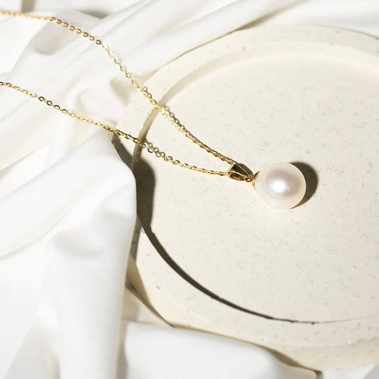 Zlatá perlová kolekcia s 9-9.50mm perlami Dakota 138429