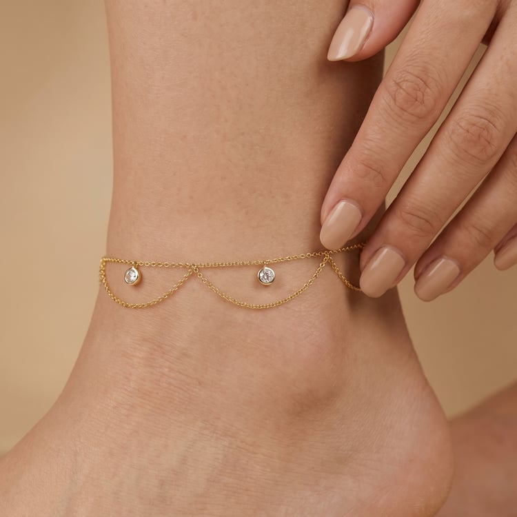 Strieborný minimalistický náramok na nohu Hanna 167059