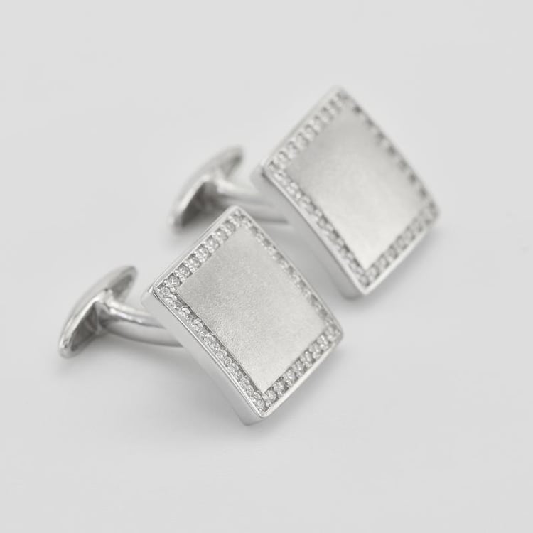 Zlaté manžetové gombíky s diamantmi 8797