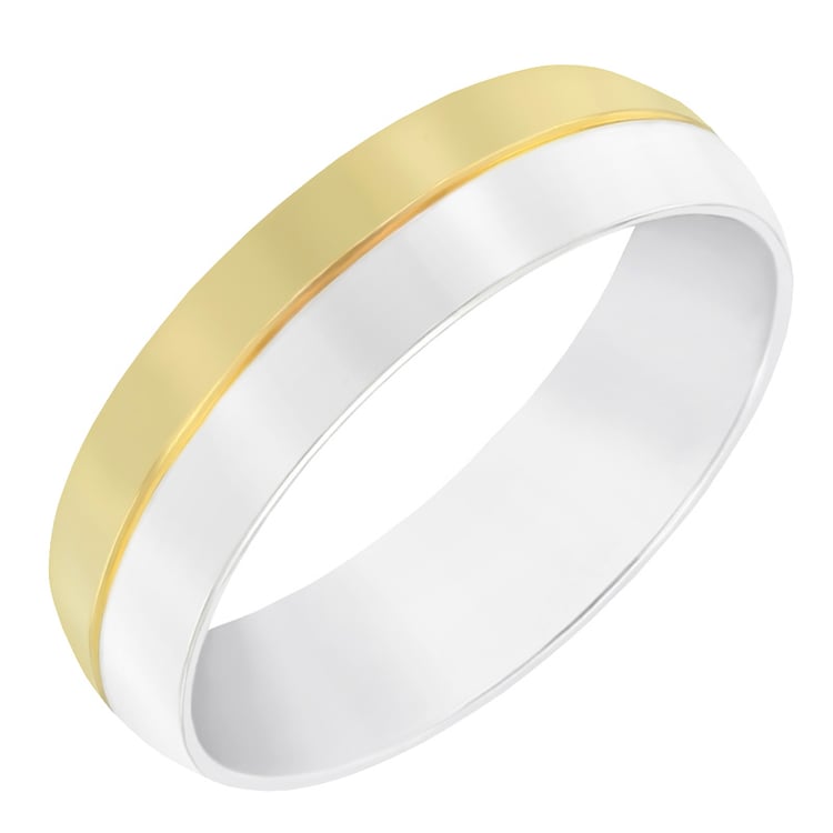 Pologuľatý pánsky snubný prsteň 60639