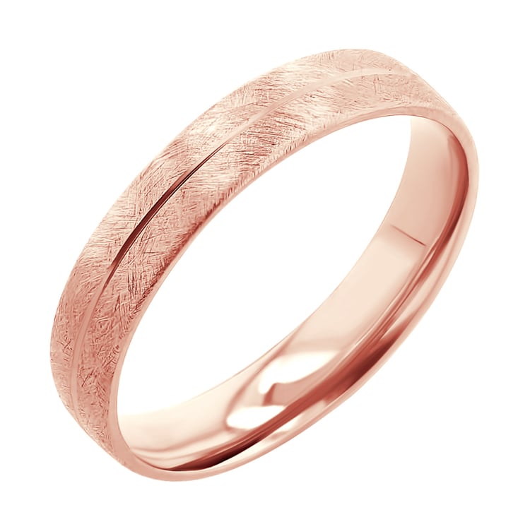 Svadobné obrúčky so škrabaným povrchom zo zlata Diamie 117518